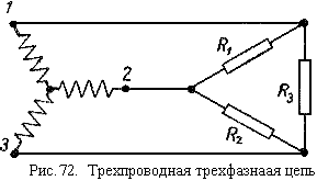 трехпроводная трехфазная цепь